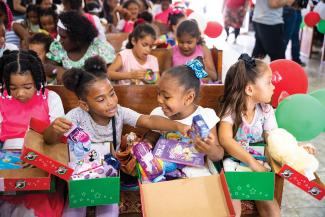 Children in Honduras were thrilled to receive gifts for the first time.