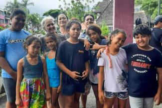 Sara (row two, second from left) said that the children who received gift-filled Operation Christmas Child shoeboxes continue to breathe fresh life in the church.