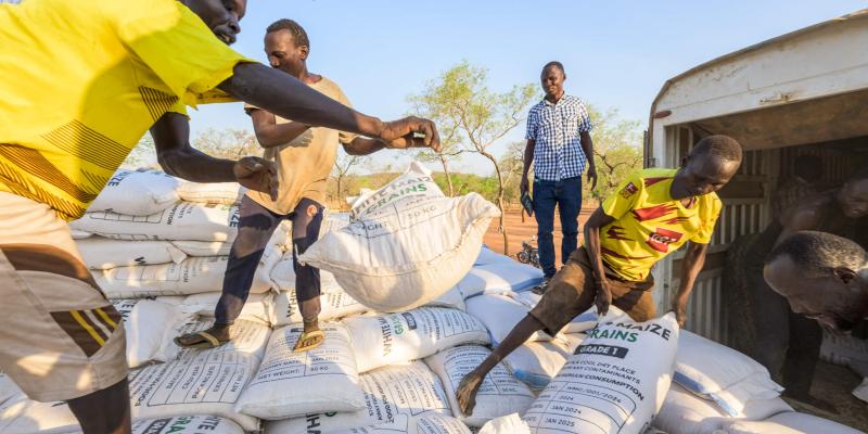 WE CONTINUE TO LOAD TRUCKS WITH FOOD FOR THE STARVING IN SUDAN IN JESUS’ NAME.