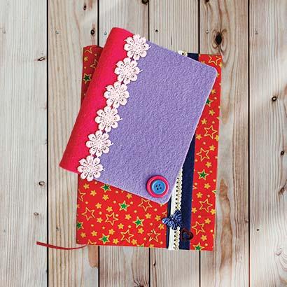 Fabric covered notebook