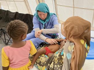 DESPERATE NEED: A Samaritan's Purse medical team is working to help displaced mothers and children in Sudan.